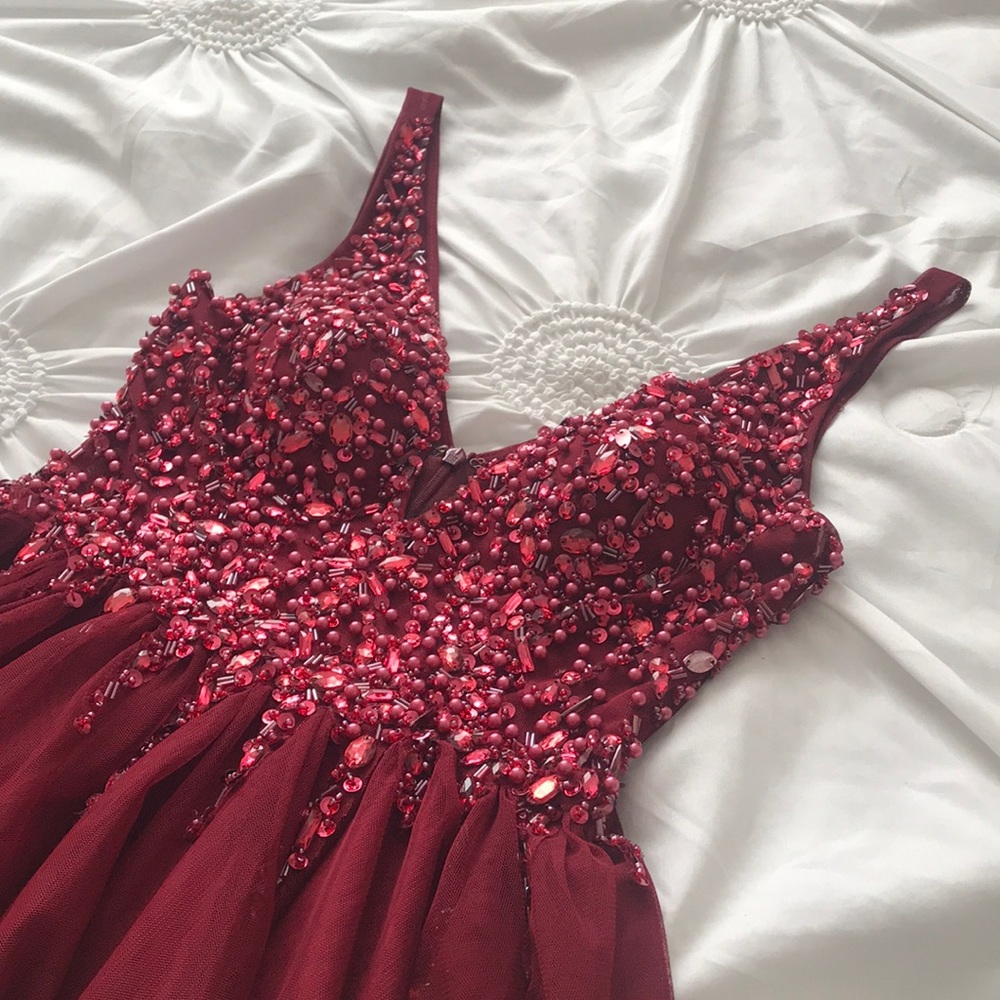 Maroon Homecoming Dress